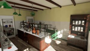 Old Style Pharmacist Laboratory